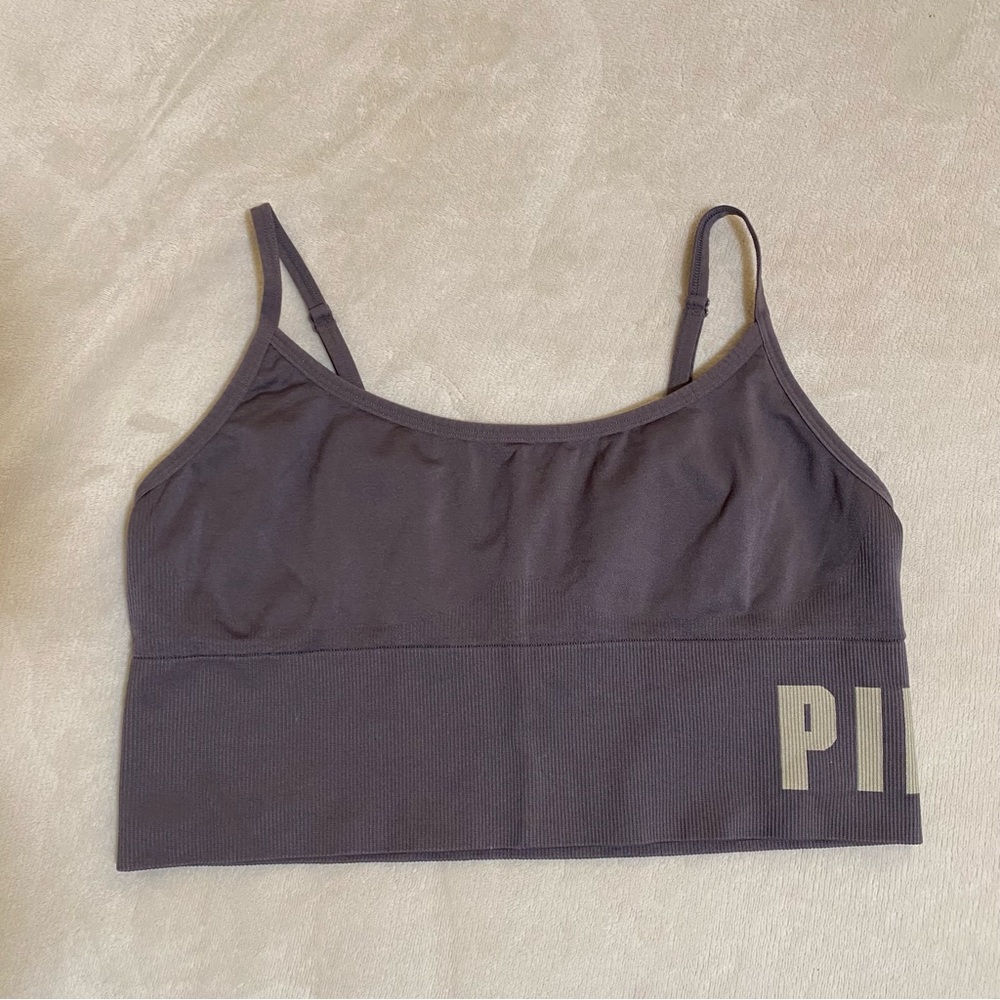 PINK Victorias Secret Longline Sports Bra with Scoop Neck